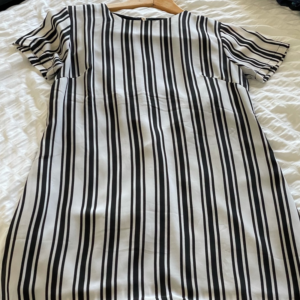 Black and white stripe dress
